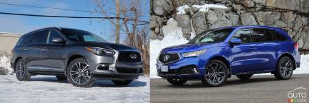 Comparison: 2019 Acura MDX vs 2019 INFINITI QX60